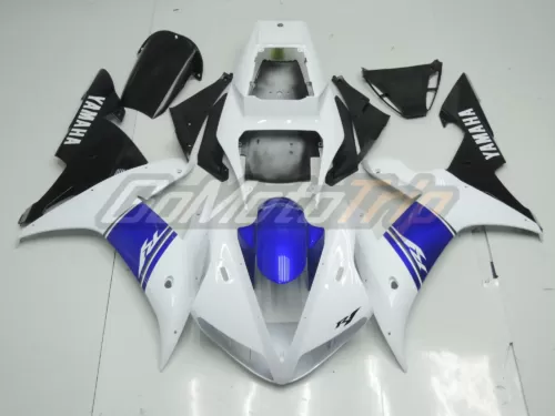 2002 2003 Yamaha Yzf R1 White Fairing 1