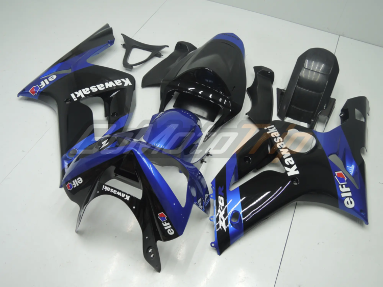 2003 2004 Kawasaki Ninja Zx 6r Black Blue Fairing 2