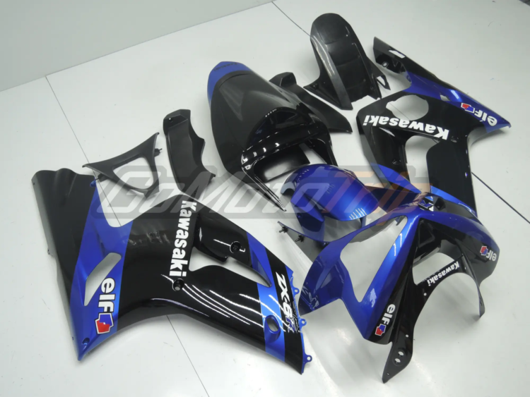 2003 2004 Kawasaki Ninja Zx 6r Black Blue Fairing 3