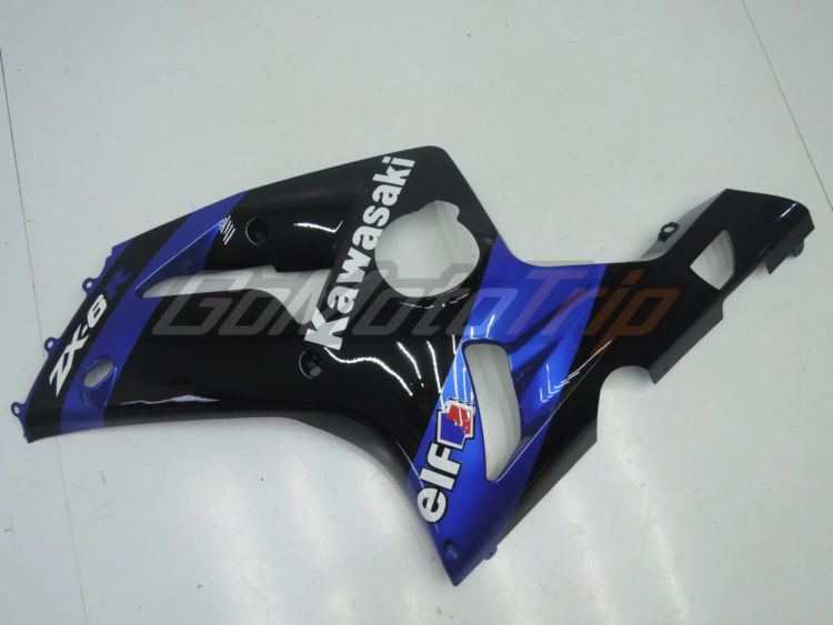 2003 2004 Kawasaki Ninja Zx 6r Black Blue Fairing 8