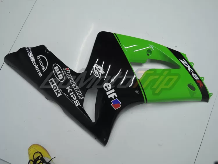 2003 2004 Kawasaki Ninja Zx 6r Black Green Fairing 10