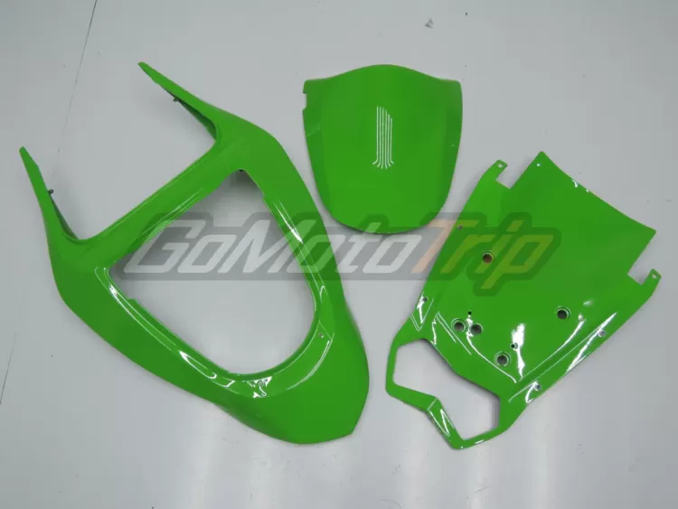 2003 2004 Kawasaki Ninja Zx 6r Black Green Fairing 13