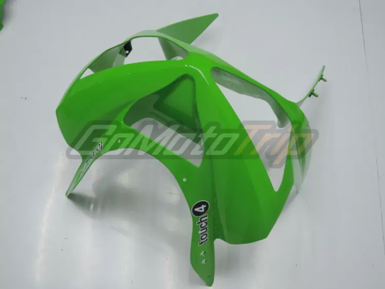 2003 2004 Kawasaki Ninja Zx 6r Black Green Fairing 5