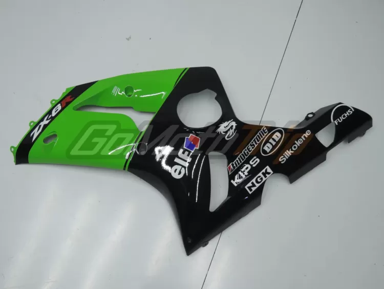 2003 2004 Kawasaki Ninja Zx 6r Black Green Fairing 8