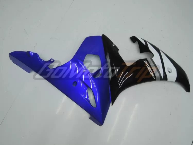 2003 2005 Yamaha Yzf R6 Black Blue Fairing 7