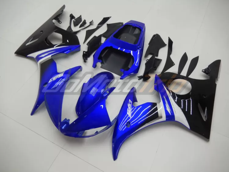 2003 2005 Yamaha Yzf R6 Black Blue Fairing2 2