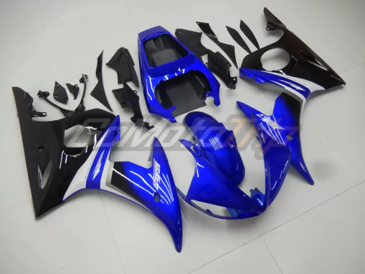 2003 2005 Yamaha Yzf R6 Black Blue Fairing2 3