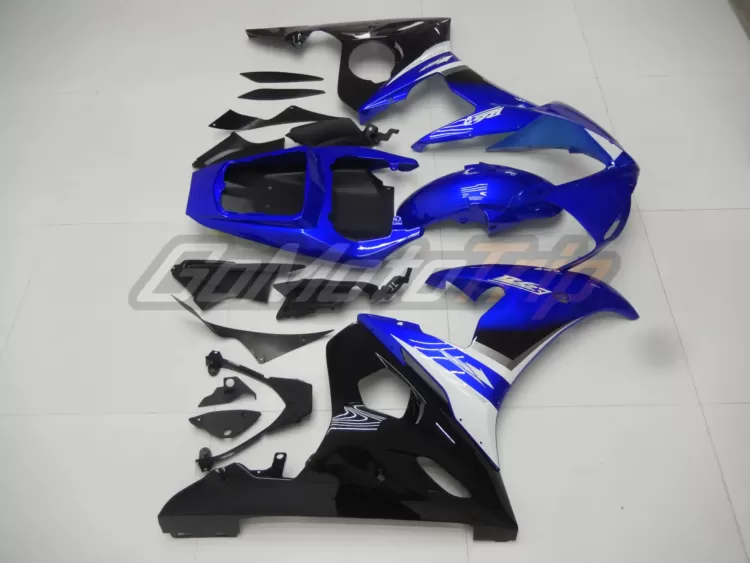 2003 2005 Yamaha Yzf R6 Black Blue Fairing2 5