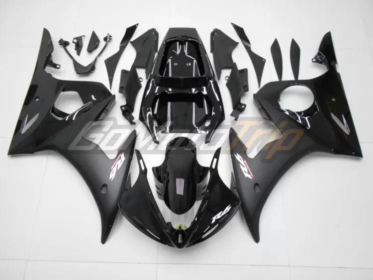 2003 2005 Yamaha Yzf R6 Black Fairing2 1