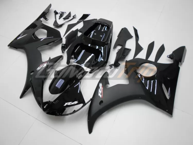 2003 2005 Yamaha Yzf R6 Black Fairing2 2