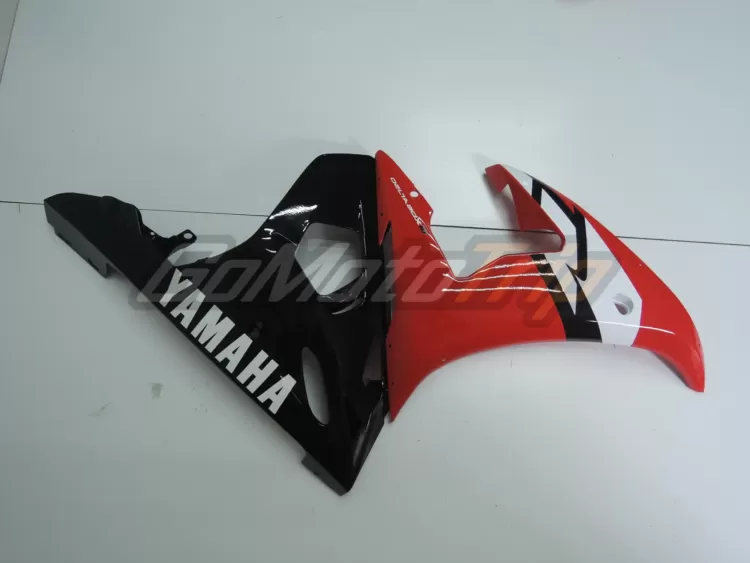 2003 2005 Yamaha Yzf R6 Black Red Fairing 7