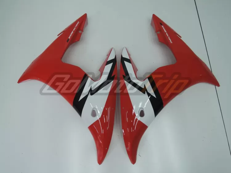 2003 2005 Yamaha Yzf R6 Black Red Fairing 8