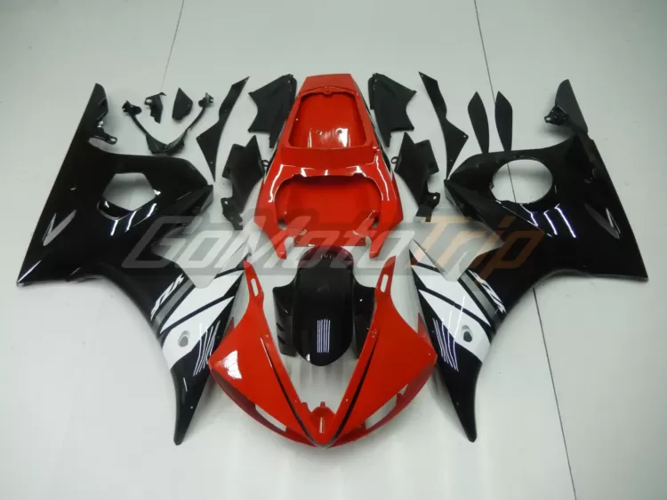 2003 2005 Yamaha Yzf R6 Black Red Fairing2 1