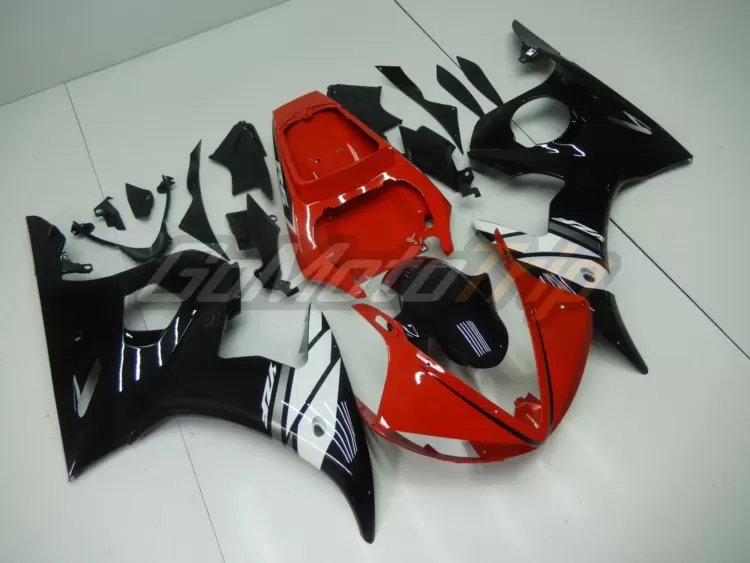 2003 2005 Yamaha Yzf R6 Black Red Fairing2 3