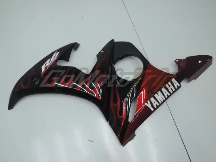 2003 2005 Yamaha Yzf R6 Red Flame Fairing 6