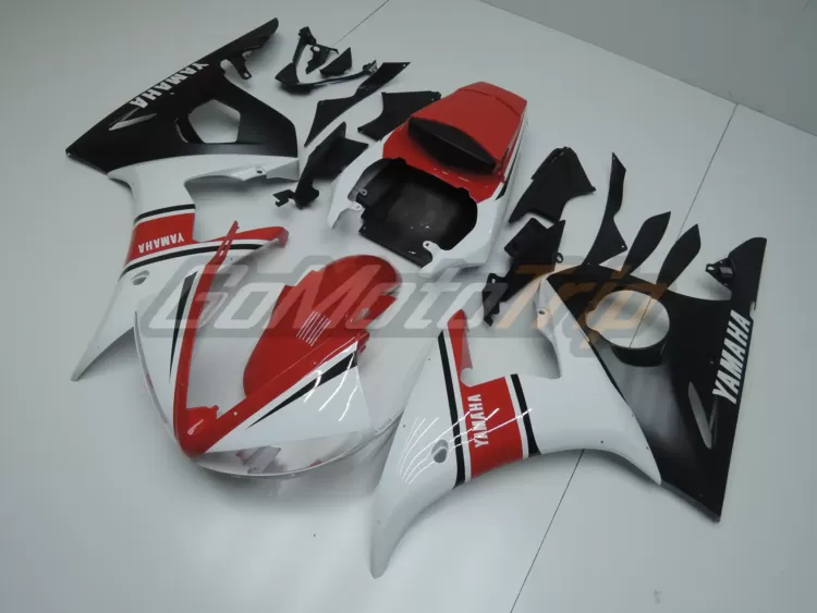 2003 2005 Yamaha Yzf R6 Red White Fairing 2