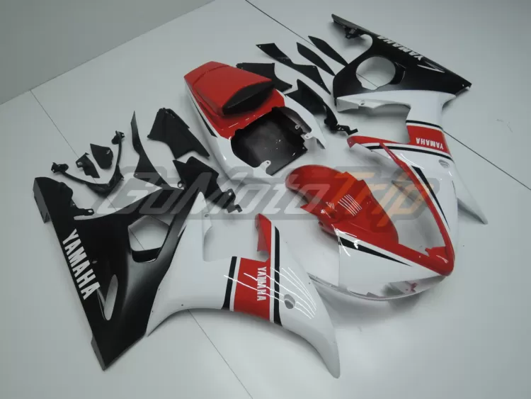 2003 2005 Yamaha Yzf R6 Red White Fairing 3