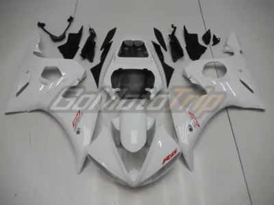 2003 2005 Yamaha Yzf R6 White Fairing 1