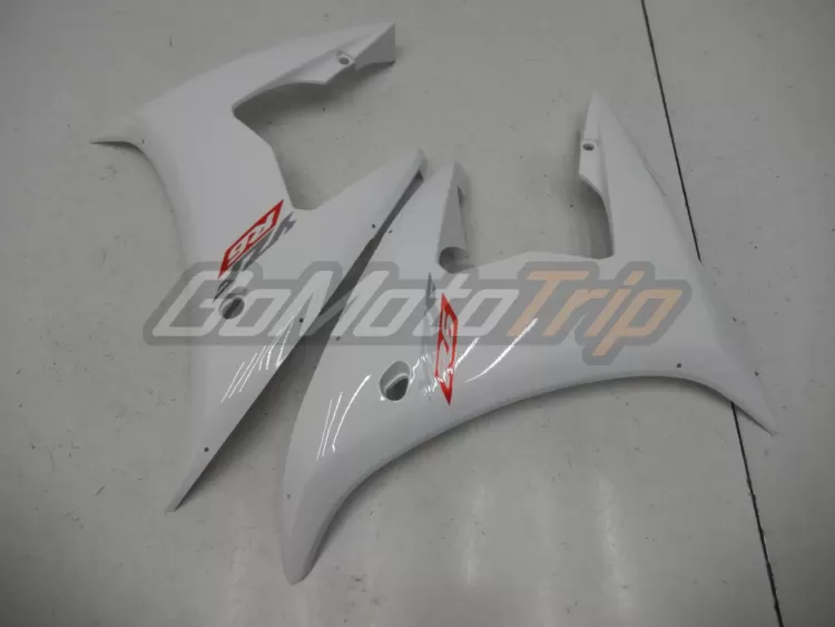 2003 2005 Yamaha Yzf R6 White Fairing 9