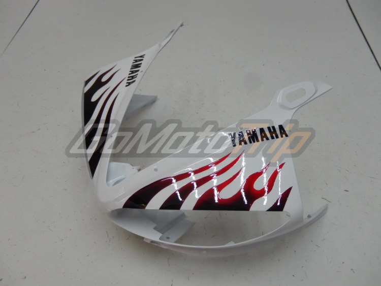 2003 2005 Yamaha Yzf R6 White Red Flame Fairing 5