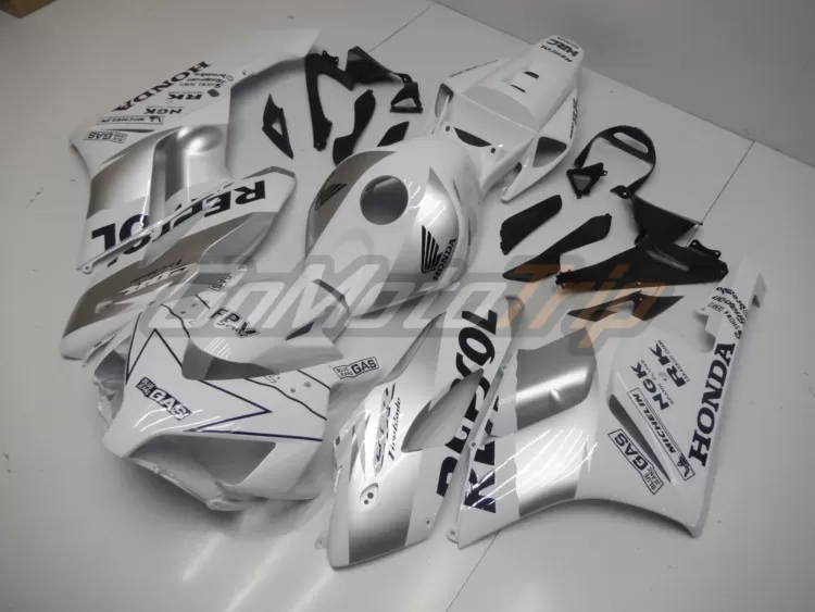 2004 2005 Honda Cbr1000rr Silver White Repsol Fairing2 2