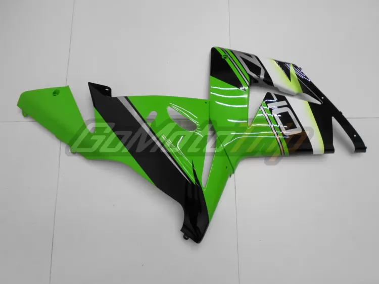 2004 2005 Kawasaki Ninja Zx 10r Black Green Fairing3 12