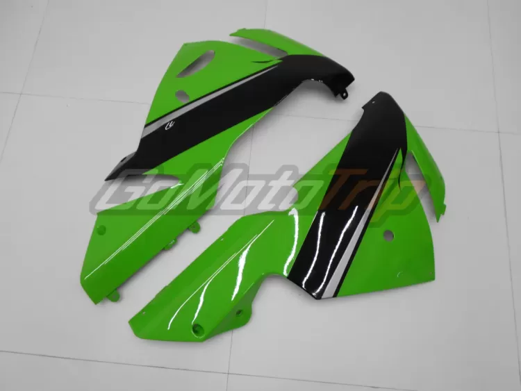 2004 2005 Kawasaki Ninja Zx 10r Black Green Fairing3 14