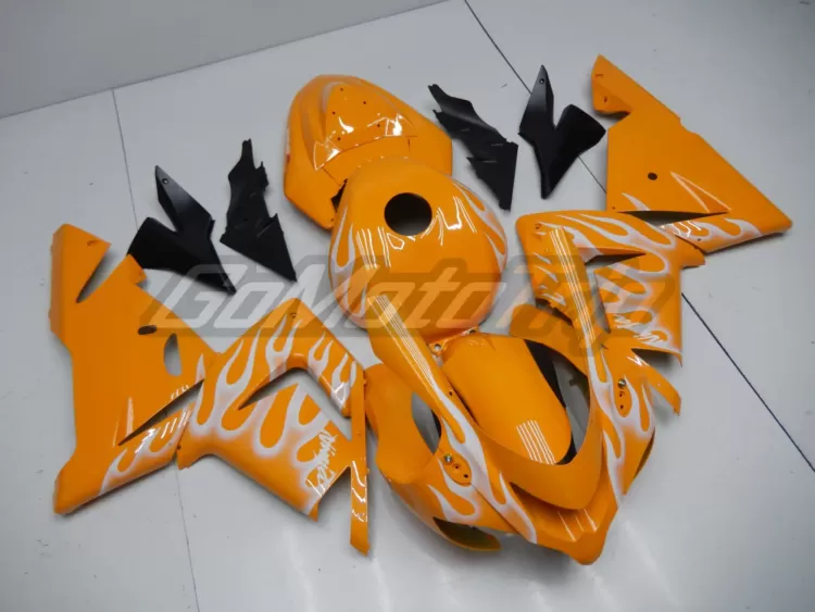 2004 2005 Kawasaki Ninja Zx 10r White Flame Fairing 3