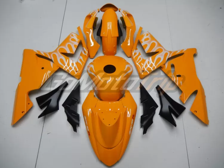 2004 2005 Kawasaki Ninja Zx 10r White Flame Fairing 4