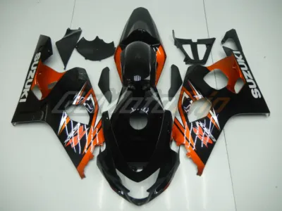 2004 2005 Suzuki K4 Black Orange Fairing 1