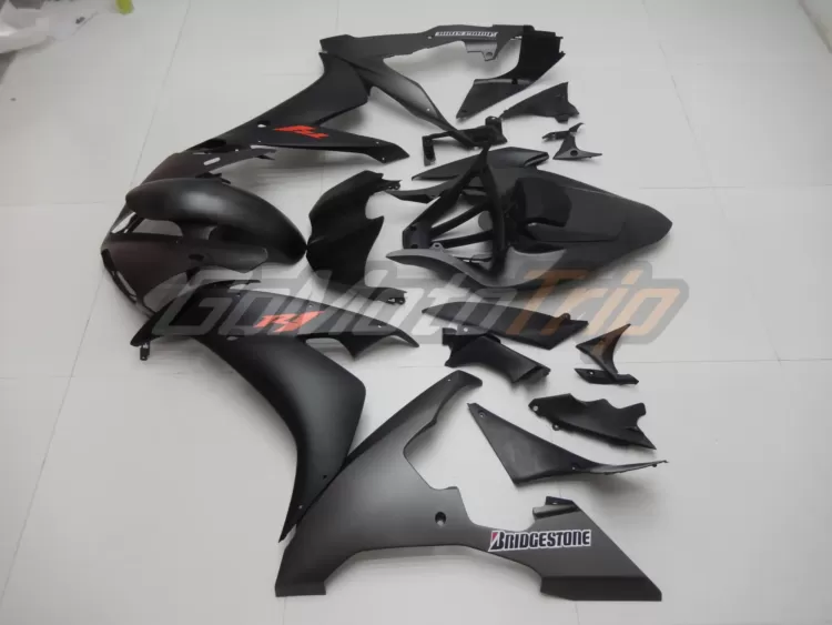 2004 2006 Yamaha Yzf R1 Black Gray Fairing 4