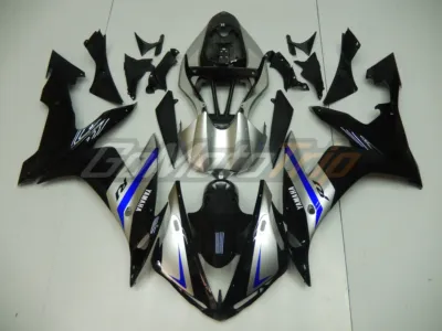 2004 2006 Yamaha Yzf R1 Black Silver Fairing 1