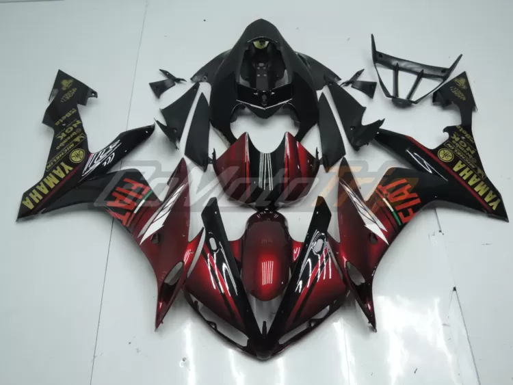 2004 2006 Yamaha Yzf R1 Red Black Fairing 1