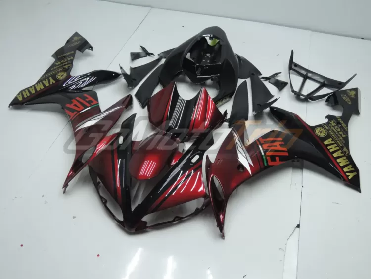 2004 2006 Yamaha Yzf R1 Red Black Fairing 2