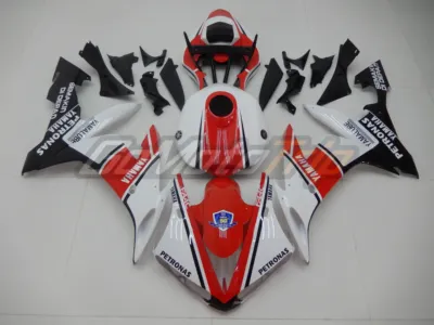 2004 2006 Yamaha Yzf R1 Red White Fairing 1