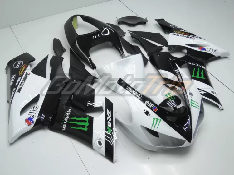 2005 2006 Kawasaki Ninja Zx 6r White Zx Rr 2009 Motogp Livery Fairing 3