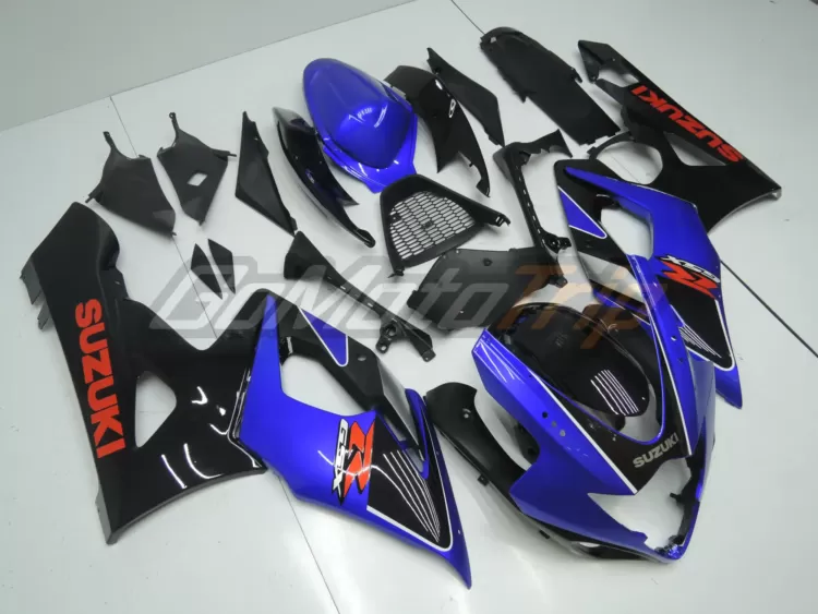 2005 2006 Suzuki Gsx R1000 Blue Black Fairing2 3