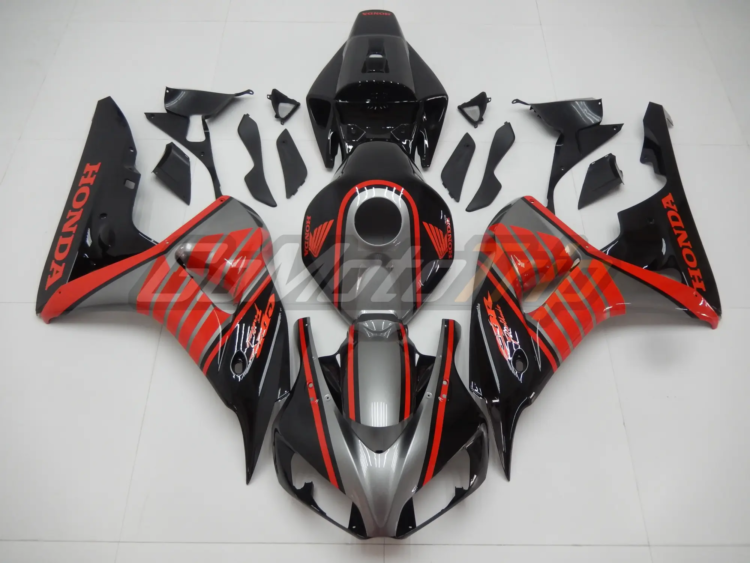 2006 2007 Honda Cbr1000rr Black Gray Hrc Fairing2 1