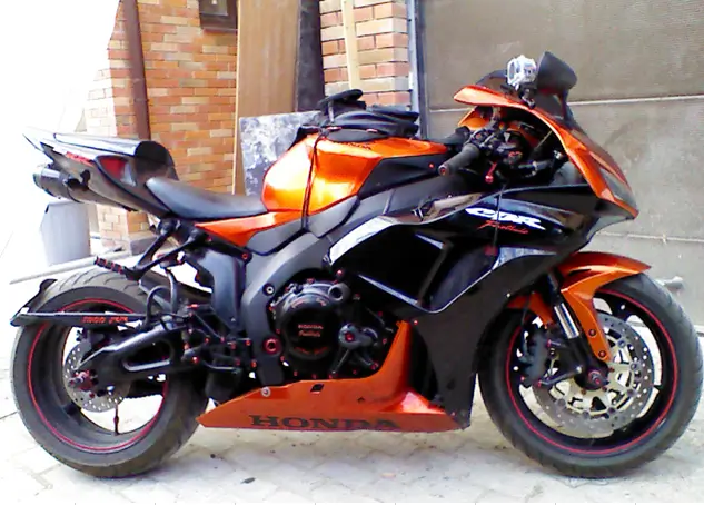 2006 2007 Honda Cbr1000rr Black Orange Fairing 11