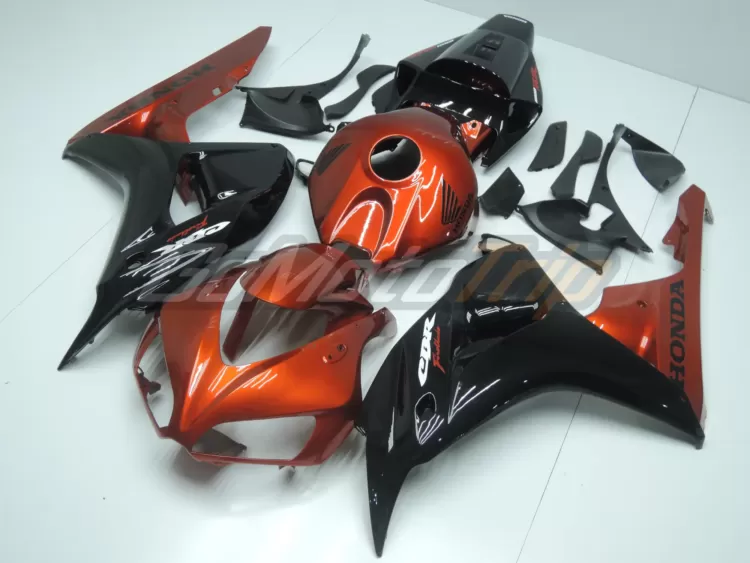 2006 2007 Honda Cbr1000rr Black Orange Fairing 2