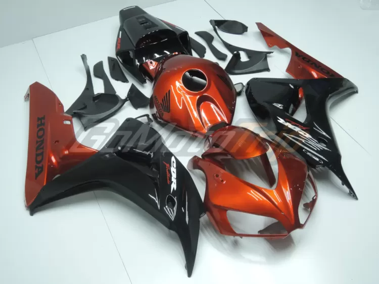 2006 2007 Honda Cbr1000rr Black Orange Fairing 3