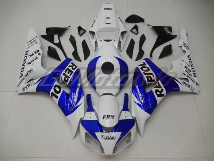 2006 2007 Honda Cbr1000rr Blue White Repsol Fairing 1