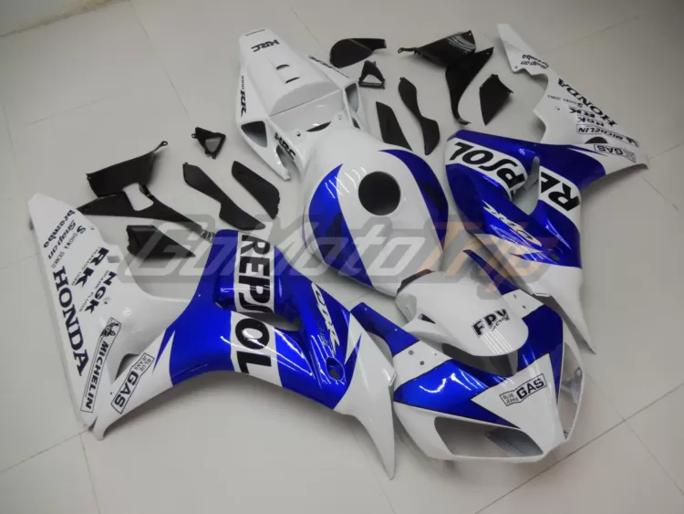 2006 2007 Honda Cbr1000rr Blue White Repsol Fairing 3