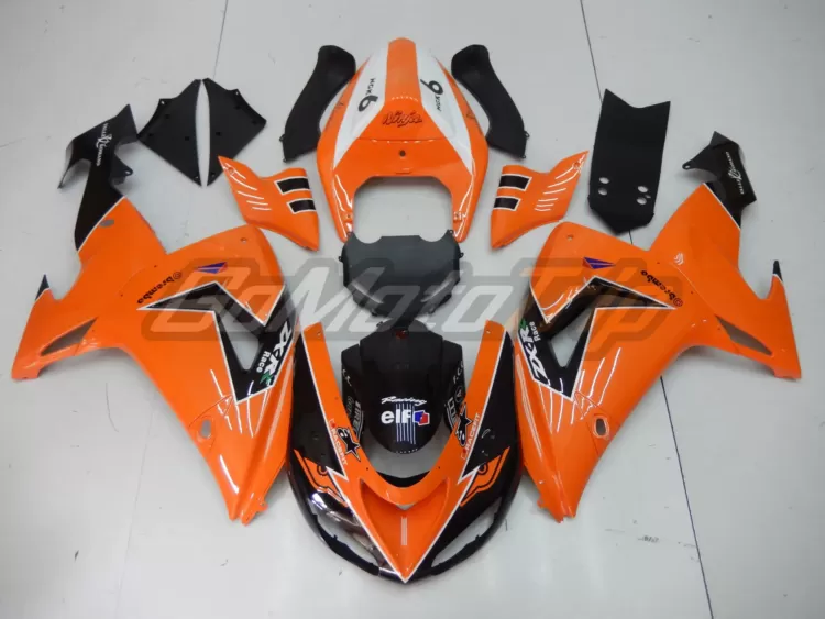 2006 2007 Kawasaki Ninja Zx 10r Orange Fairing2 1