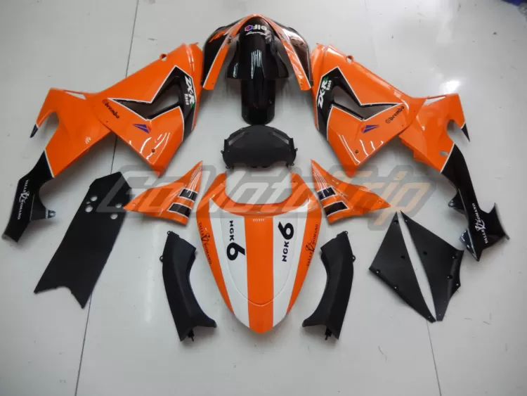 2006 2007 Kawasaki Ninja Zx 10r Orange Fairing2 4