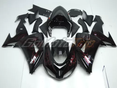 2006 2007 Kawasaki Ninja Zx 10r Red Flame Fairing 1