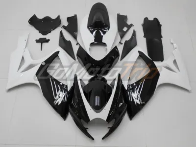 2006 2007 Suzuki K6 Black White Fairing2 1