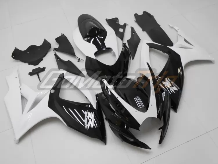 2006 2007 Suzuki K6 Black White Fairing2 3