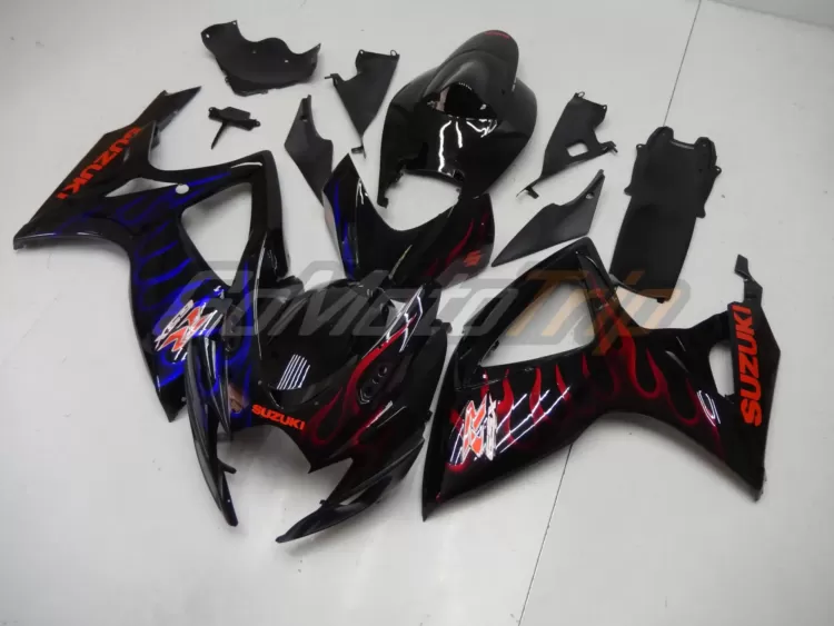 2006 2007 Suzuki K6 Blue Red Flame Fairing 2