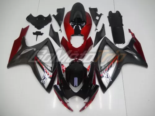 2006 2007 Suzuki K6 Gray Red Fairing 1